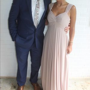 Azazie dress: Kaitlynn-Taupe